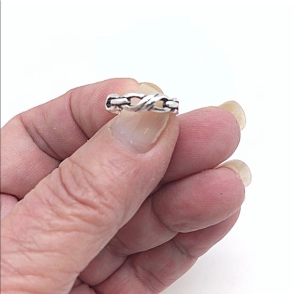 Infinity Toe Ring Sterling Silver, Adjustable, 1/8” Wide, NEW, Ships in Gift Box - Picture 3 of 10